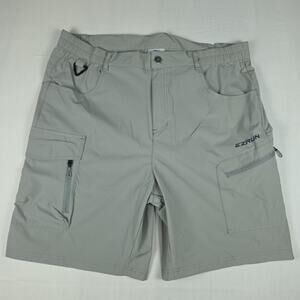 EZRUN Men's Hiking Cargo Shorts Size L Gray Quick Dry Stretch Outdoor Tactical